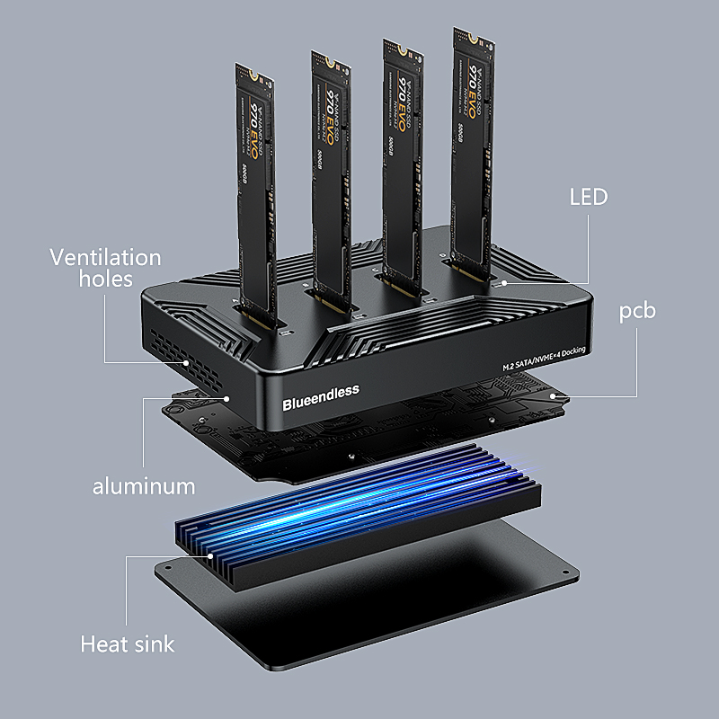 8Tb M2 Nvme Ssd - Blueendless – station d'accueil SSD m2