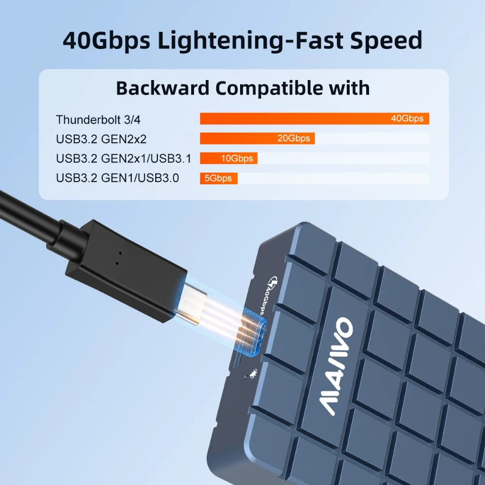 MAIWO-Boîtier SSD M.2 NVMe USB - Usb4 40Gbps External Ssd 8Tb avis et prix